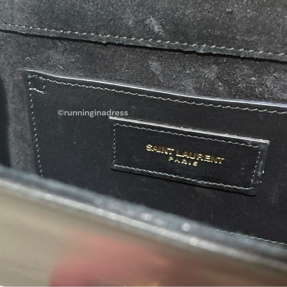 Saint Laurent Kate Tassel Logo Chain Bag In Black Leather With Gold Hardware - Picture 9 of 16